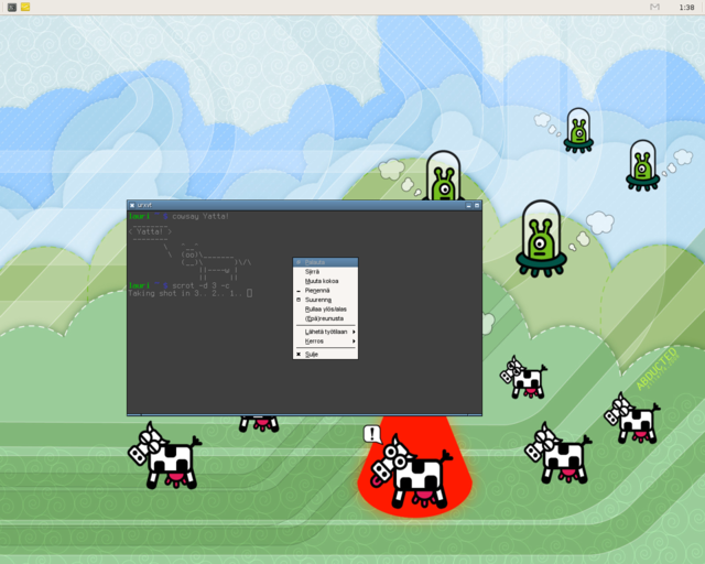 Openbox 3.4 with the Finnish translation. We need help translating Openbox to as many languages as possible. Please consider  helping out.