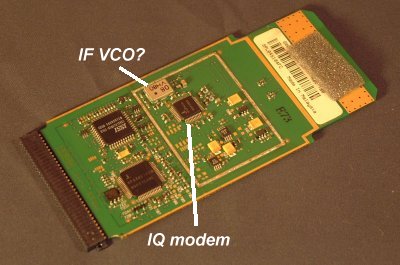 BBP side of the card, with case and
screening removed to show the underlying components